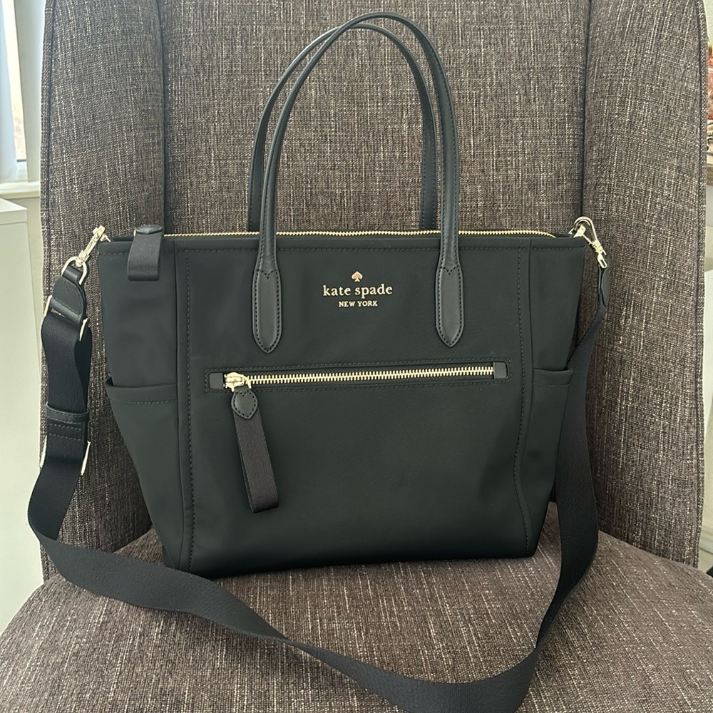 kate spade New York Black Tote with Crossbody Strap